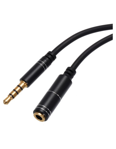 Cable de Extensión Auxiliar 3.5mm HiFi MECCANIXITY 1m Negro