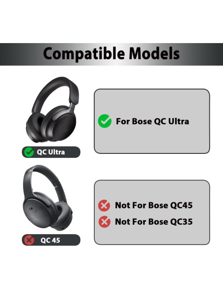 Cojines de Repuesto Adhiper para Auriculares Bose QC Ultra Cojines de Repuesto Adhiper para Auriculares Bose QC Ultra