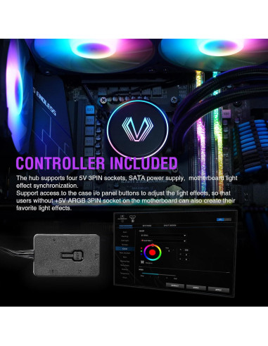 Enfriador de CPU Líquido Vetroo V360 RGB 360mm 290W TDP