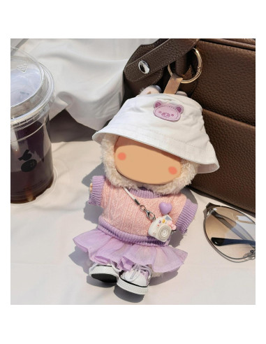 Conjunto de Ropa para Muñeca 17cm Coruja 5 Piezas Estilo Lavanda