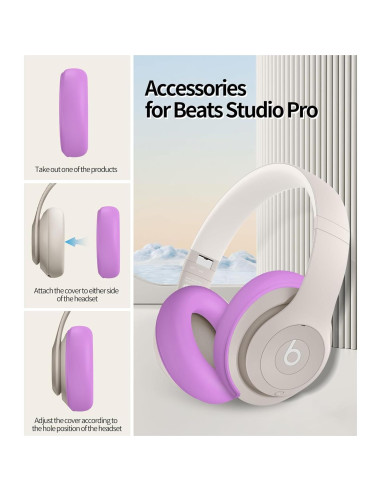 Funda de Silicona Morada para Auriculares Beats Studio Pro