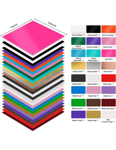 Vinilo Permanente IModeur 28 Hojas Coloridas para Corte
