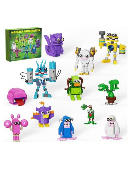 Juego de Construcción Monstruos Cantores 12 en 1 MYFUNTOY 637 Piezas Juego de Construcción Monstruos Cantores 12 en 1 MYFUNTOY 637 Piezas