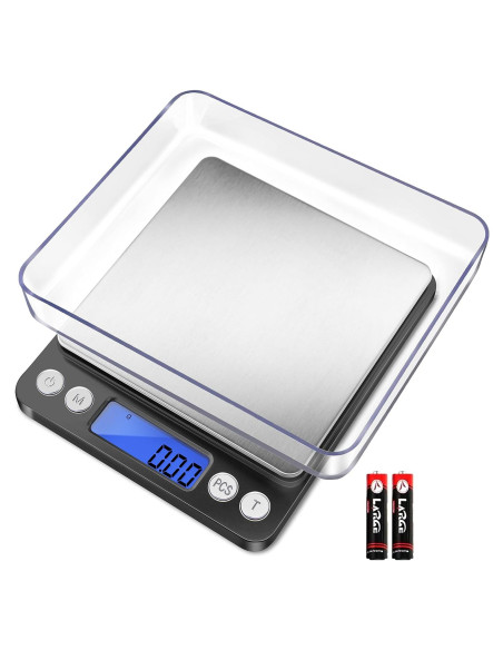 Báscula Digital Fuzion 500g/0.01g con 2 Bandejas - Joyería y Alimentos Báscula Digital Fuzion 500g/0.01g con 2 Bandejas - Joyería y Alimentos