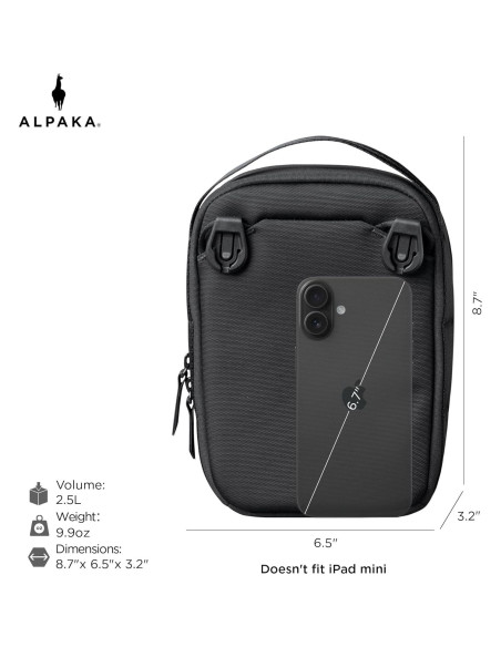 Bolsa Cruzada ALPAKA Metro Sling V2 con Bloqueo RFID - Negro Bolsa Cruzada ALPAKA Metro Sling V2 con Bloqueo RFID - Negro