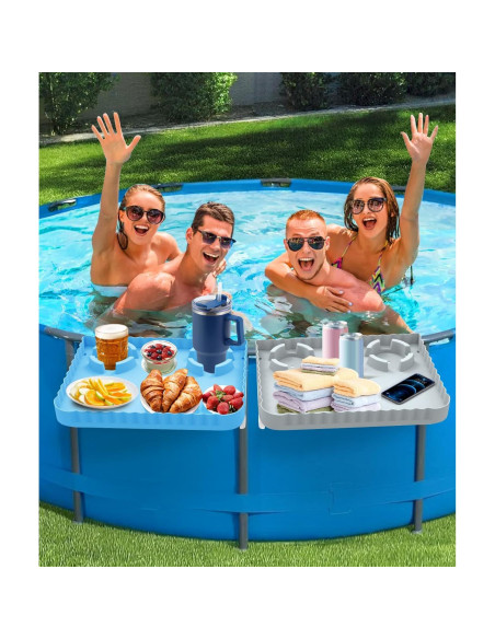 Barra de piscina portátil Lebenwell azul 42x31 cm Barra de piscina portátil Lebenwell azul 42x31 cm