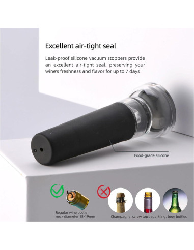 Aerador y Dispensador de Vino Eléctrico Saraudy WP-01 Recargable
