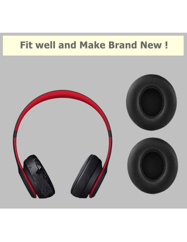 Almohadillas de Reemplazo para Auriculares Beats Solo 2/3 - Negro