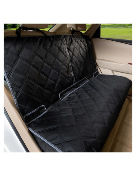 Funda de Asiento de Coche ZQ para Perros Impermeable Negro Funda de Asiento de Coche ZQ para Perros Impermeable Negro