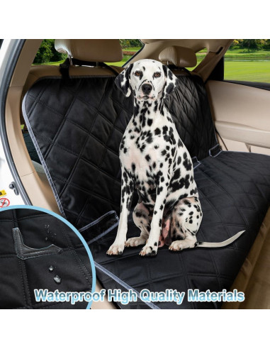 Funda de Asiento de Coche ZQ para Perros Impermeable Negro