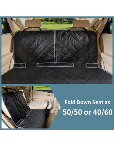 Funda de Asiento de Coche ZQ para Perros Impermeable Negro