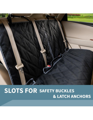 Funda de Asiento de Coche ZQ para Perros Impermeable Negro