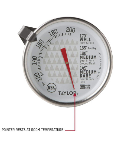 Termómetro de Cocina Analógico Taylor 3504 Acero Inoxidable 5 cm