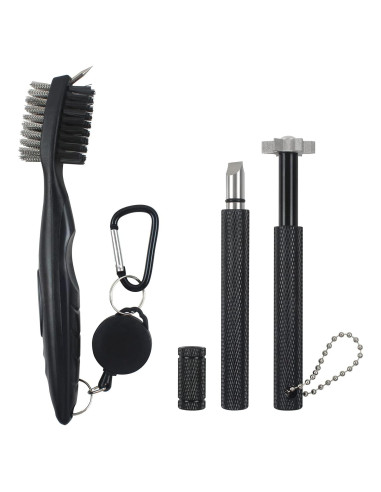 Kit de Afilador y Cepillo de Golf VIPMOON 3 en 1 - Negro