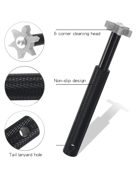 Kit de Afilador y Cepillo de Golf VIPMOON 3 en 1 - Negro Kit de Afilador y Cepillo de Golf VIPMOON 3 en 1 - Negro