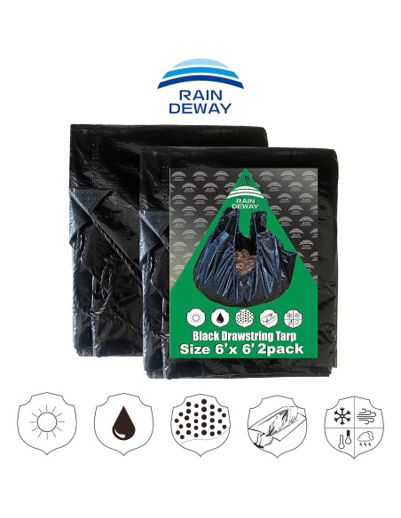 Bolsa de Hoja RAINDEWAY 1.83x1.83m 2pack Poliéster Negro Bolsa de Hoja RAINDEWAY 1.83x1.83m 2pack Poliéster Negro