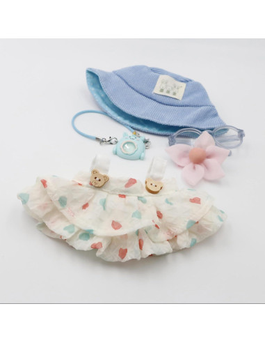 Conjunto de Ropa para Muñecas Pawro 10-17 cm - 5 Piezas Azul