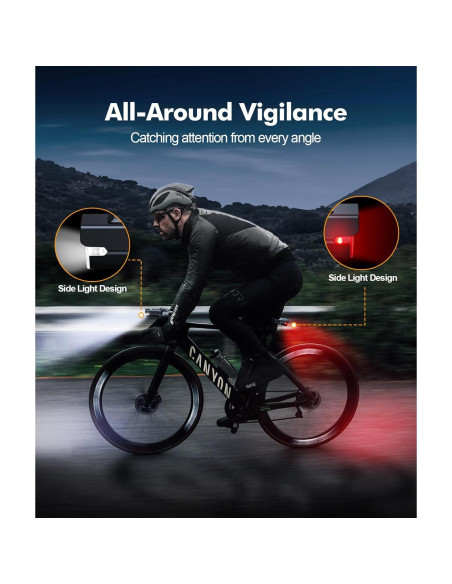 Luces de Bicicleta Zewdov Z46L Recargables IP65 9 Modos Luces de Bicicleta Zewdov Z46L Recargables IP65 9 Modos
