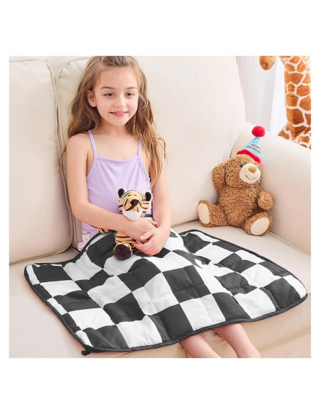 Manta de Peso Yescool 50.8x76.2 cm Cuadros Negros 0.91 kg Manta de Peso Yescool 50.8x76.2 cm Cuadros Negros 0.91 kg