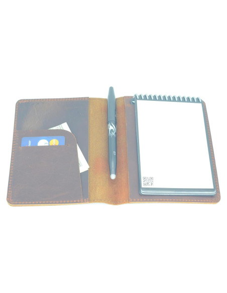 Cubierta de Cuero JJNUSA para Rocketbook Mini 3.5" x 5.5" Marrón Cubierta de Cuero JJNUSA para Rocketbook Mini 3.5" x 5.5" Marrón
