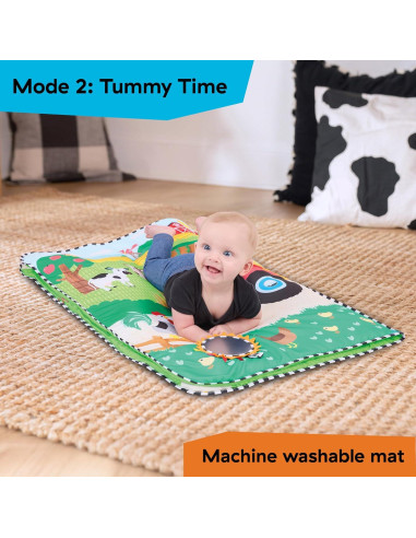 Gimnasio de Juego Baby Einstein Busy Barnyard Crece Conmigo - Alfombra Extra Grande 91.4x121.9cm