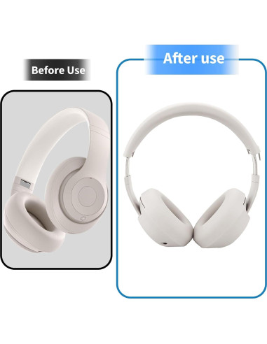 Cubiertas de Silicona Adhiper para Auriculares Beats Studio Pro - Beige