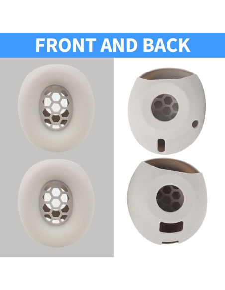 Cubiertas de Silicona Adhiper para Auriculares Beats Studio Pro - Beige Cubiertas de Silicona Adhiper para Auriculares Beats Studio Pro - Beige