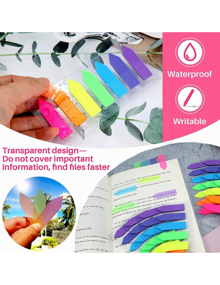 Banderas Adhesivas de Notas Cayxenful 1120 Pcs 7 Colores Banderas Adhesivas de Notas Cayxenful 1120 Pcs 7 Colores