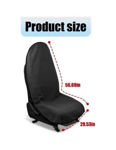 Cubierta de Asiento de Coche Mandark Impermeable Universal Negro