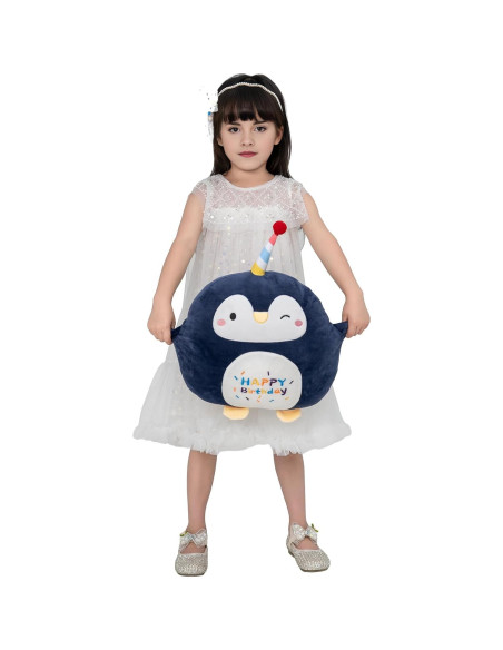 Almohada de Peluche Pingüino 30 cm CASAGOOD Feliz Cumpleaños Almohada de Peluche Pingüino 30 cm CASAGOOD Feliz Cumpleaños
