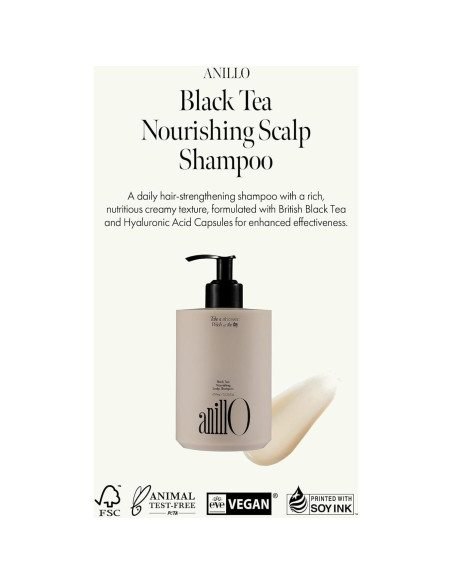 Champú Vegano Nutritivo Té Negro 450ml - Hidratación y Fortalecimiento Champú Vegano Nutritivo Té Negro 450ml - Hidratación y Fortalecimiento