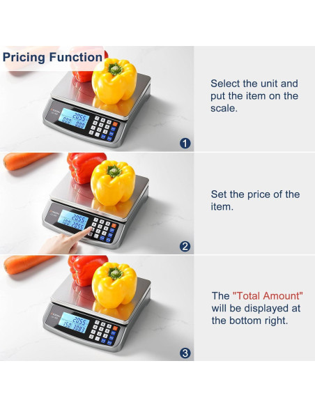 Escala de Cocina Digital 30kg Acero Inoxidable LC300 Gris Escala de Cocina Digital 30kg Acero Inoxidable LC300 Gris