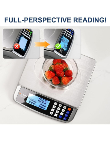 Escala de Cocina Digital 30kg Acero Inoxidable LC300 Gris