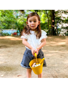 Conjunto de Juguetes de Playa de Silicona BLUE GINKGO - 7 Piezas Beige 2