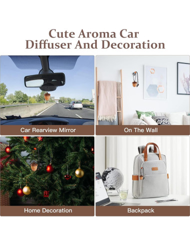 Difusor de Aromaterapia para Coche Maromalife Bellota Madera