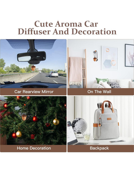 Difusor de Aromaterapia para Coche Maromalife Bellota Madera Difusor de Aromaterapia para Coche Maromalife Bellota Madera