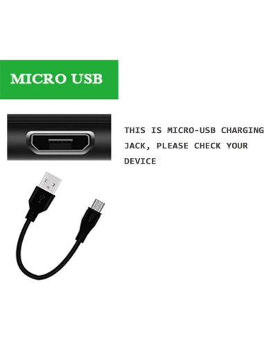 Cable de Carga Micro USB Mekoko 18cm para Auriculares Bose y Beats