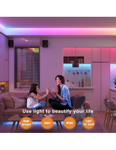 Tira LED RGB 5m Lumen Paul, 420 LEDs/m, Sincronización Música