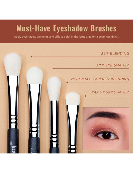 Juego de Brochas para Sombras de Ojos Jessup 11pcs T340 Juego de Brochas para Sombras de Ojos Jessup 11pcs T340
