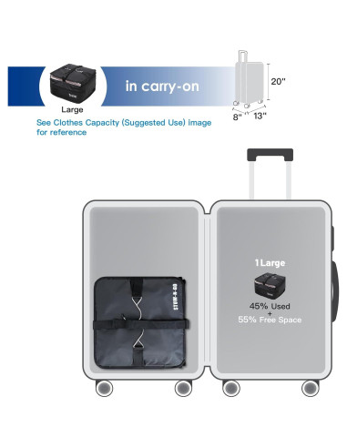 Organizador de Equipaje Stow-N-Go Gran Fusión - Negro L