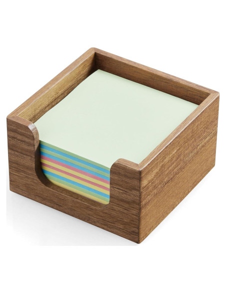 Soporte para Notas Adhesivas de Madera Acacia Bivvclaz 8.89x5.18cm Soporte para Notas Adhesivas de Madera Acacia Bivvclaz 8.89x5.18cm