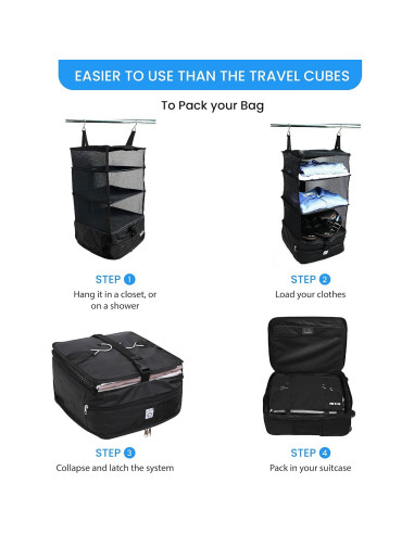 Organizador de Equipaje Stow-N-Go Gran Fusión - Negro L