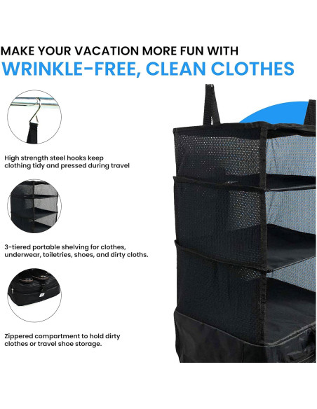 Organizador de Equipaje Stow-N-Go Gran Fusión - Negro L Organizador de Equipaje Stow-N-Go Gran Fusión - Negro L