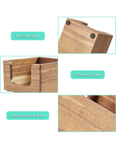 Soporte para Notas Adhesivas de Madera Acacia Bivvclaz 8.89x5.18cm