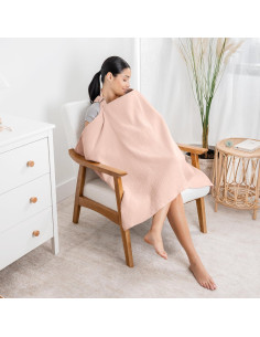 Cubierta de Lactancia Comfy Cubs Rosa 100% Muselina 21.5x16cm 2