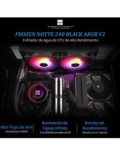 Enfriador de Agua para CPU Thermalright Frozen Notte 240 ARGB Negro 2