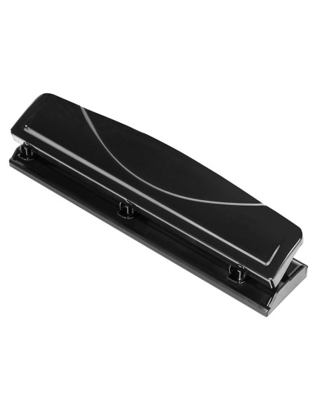 Perforadora de 3 agujeros Amazon Basics, capacidad 10 hojas, negra Perforadora de 3 agujeros Amazon Basics, capacidad 10 hojas, negra