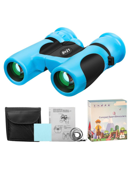Binoculares BLACKICE 8x21 para Niños, Compactos y Seguros Binoculares BLACKICE 8x21 para Niños, Compactos y Seguros
