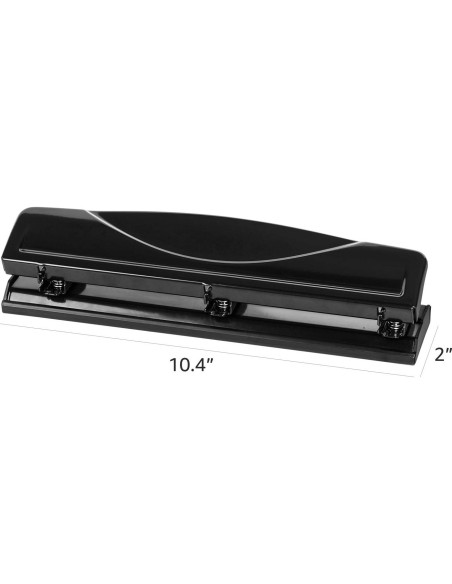 Perforadora de 3 agujeros Amazon Basics, capacidad 10 hojas, negra Perforadora de 3 agujeros Amazon Basics, capacidad 10 hojas, negra