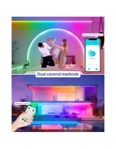 Tira de LED RGB 5M 150 LEDs Shenzhen Samsion Control APP